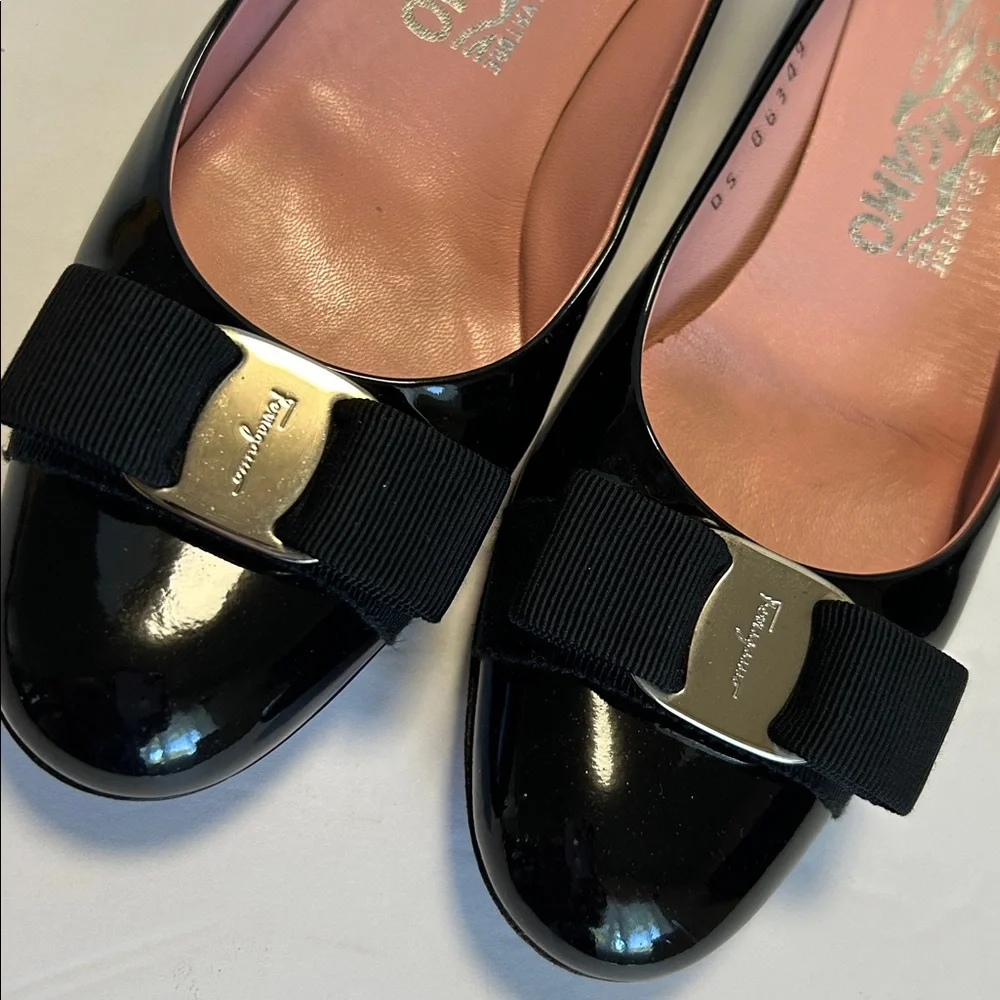 Salvatore Ferragamo Black Patent Leather Heels - Picture 9 of 17